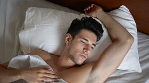 sleeping man - Best Skin Routine for Men